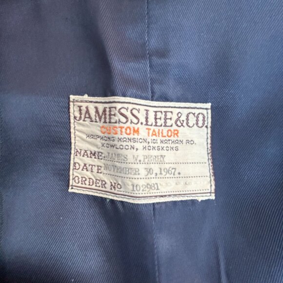 Jamess Lee & Co Custom Tailored Mens Waistcoat Vest Gray 1967 Vintage - Picture 3 of 6